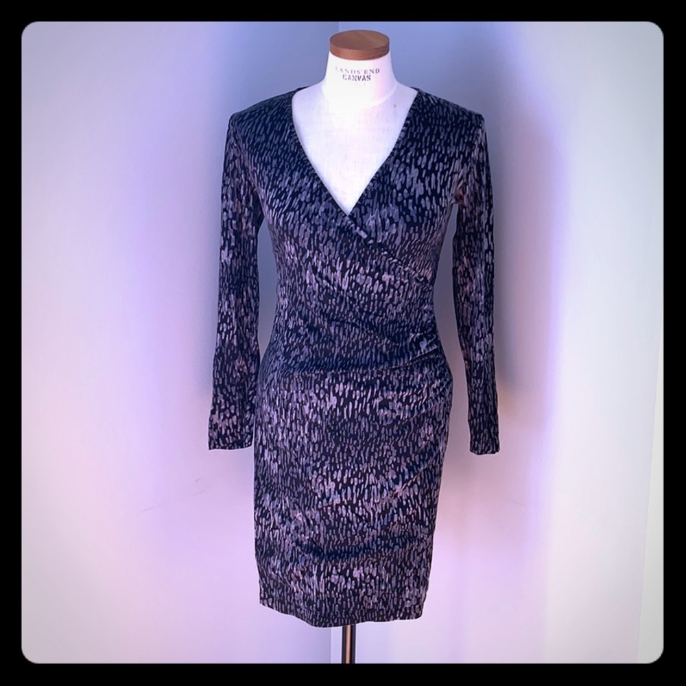 Banana Republic Shirred Side Faux Wrap Dress